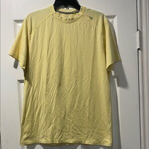 Tasc Men's Pale Yellow Short Sleeve Crew Neck Tee